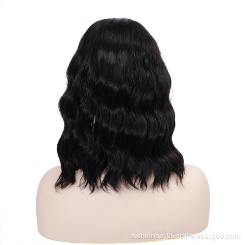 aishili lace front wig pre plucked side part ventors warter wave wigs synthetic hair wigs for black women